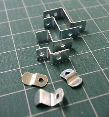 Offset Clips with Screws - Canvas Clips Picture Framing Supplies - Flat 0/0 10-Pack