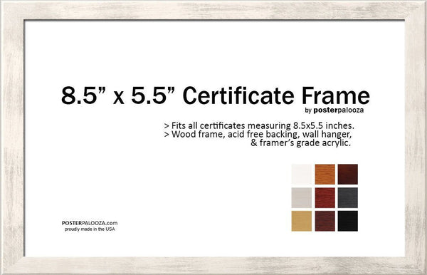 Twelve (12) Pack 11" x 8.5" Certificate Frames - Save 20%!